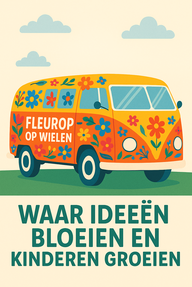 Poster Fleur op Wielen